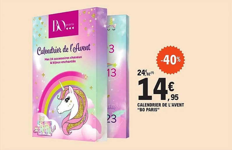 calendrier de l'avent "bo paris"