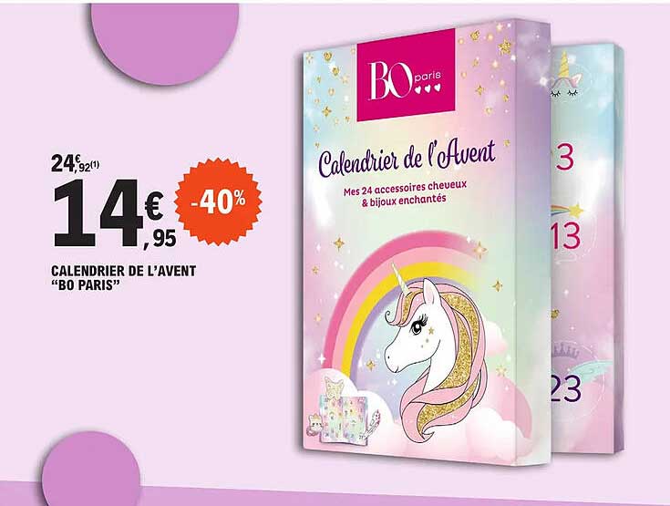 calendrier de l'avent "bo paris"