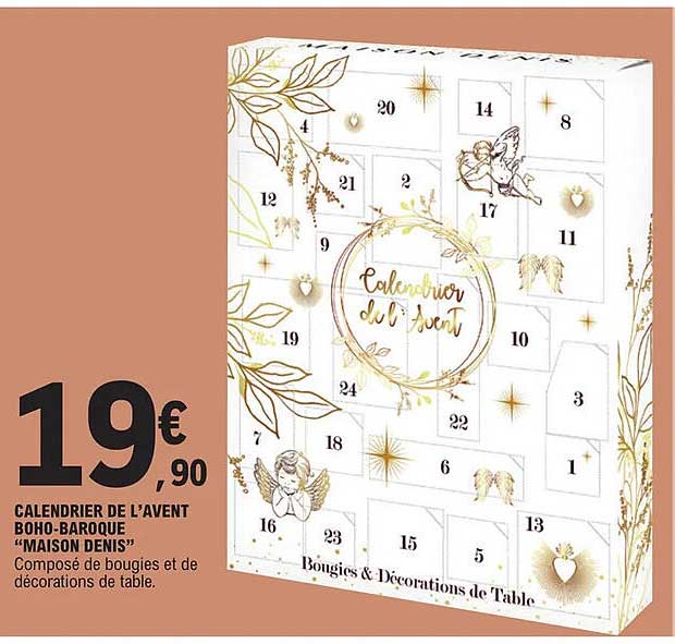 calendrier de l'avent boho-baroque "maison denis"