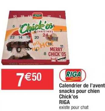 calendrier de l'avent snacks pour chien chick'os riga