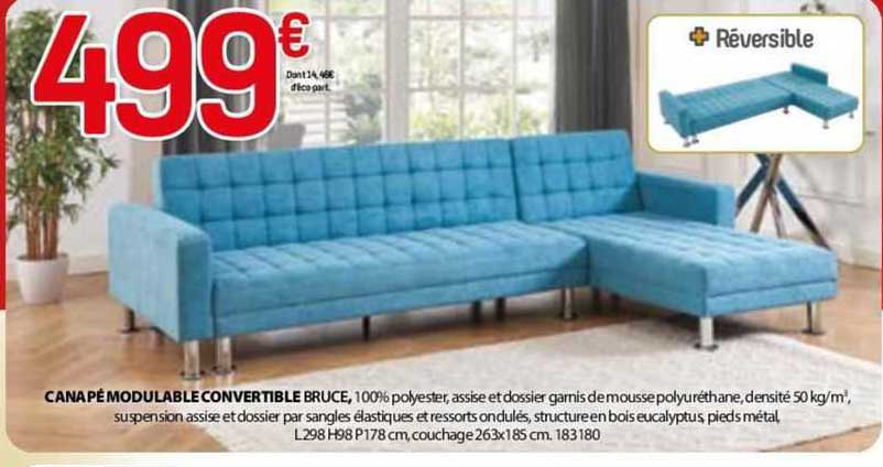 canapé modulable convertible bruce