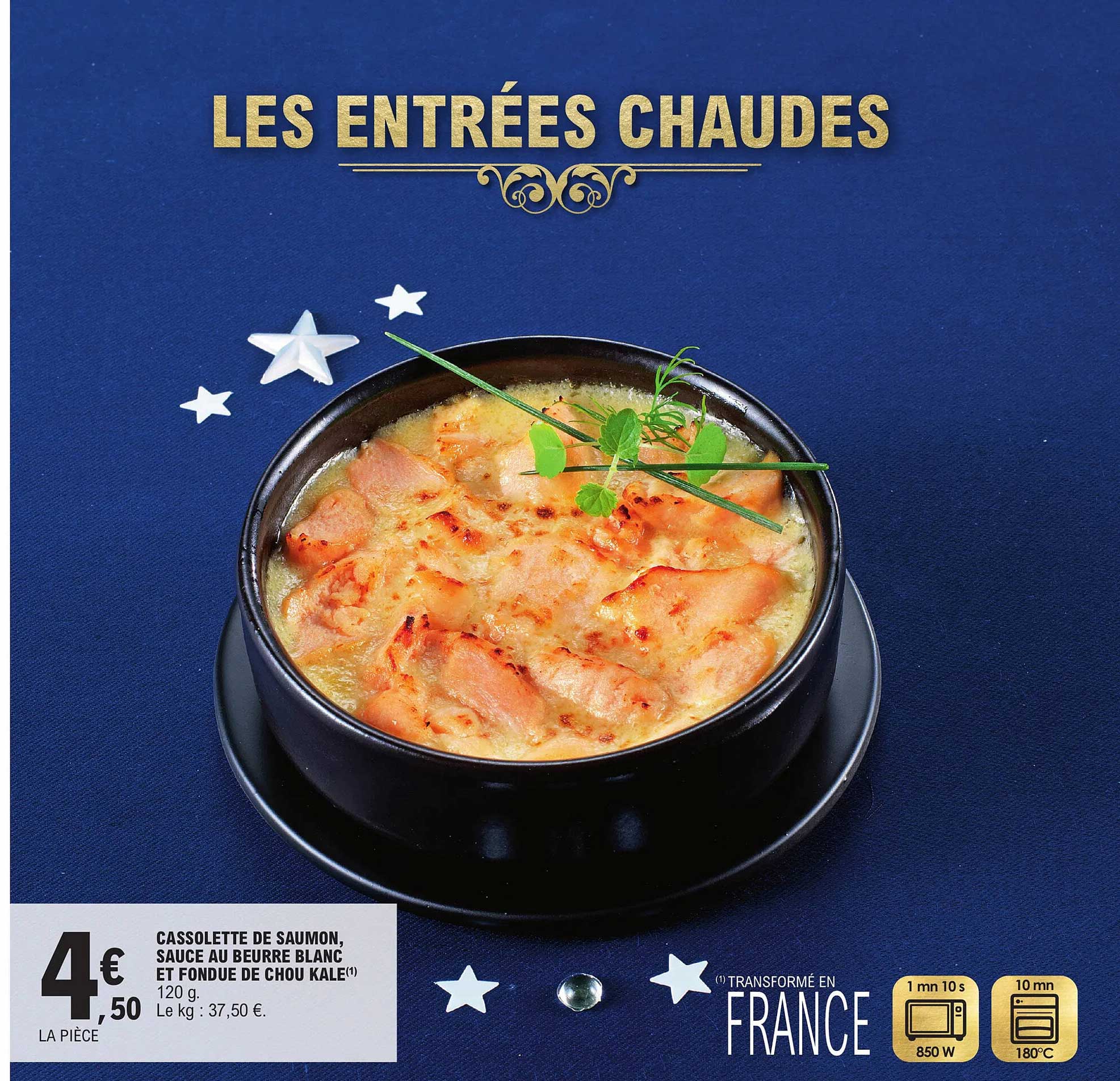 cassolette de saumon, sauce au beurre blanc et fondue de chou kale