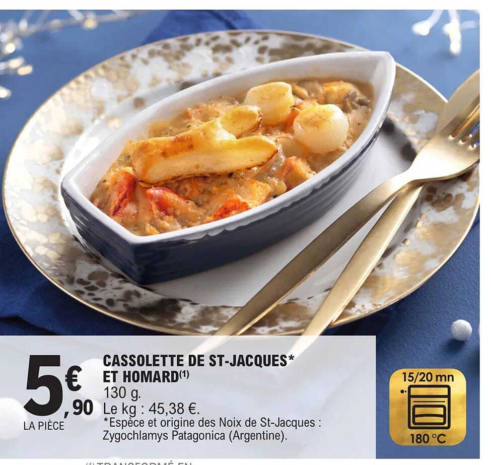 cassolette de st-jacques et homard