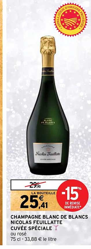 champagne blanc de blancs nicolas feuillatte cuvée spéciale