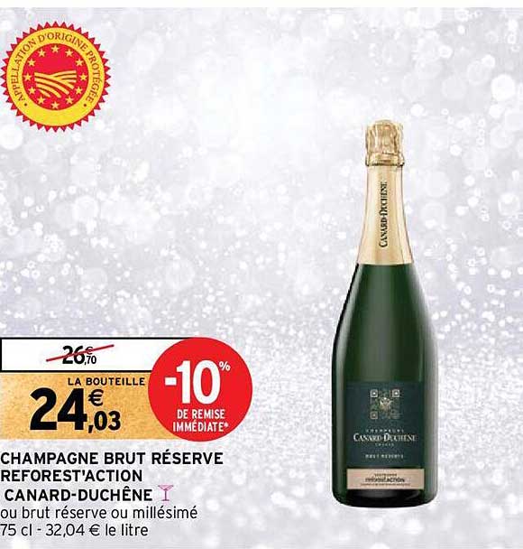 champagne brut réserve reforest'action canard-duchêne