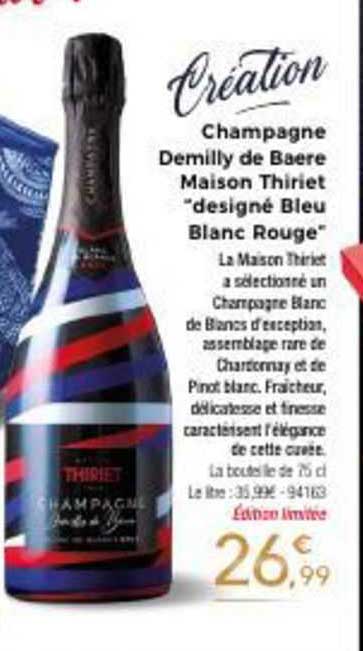 champagne demilly de baere maison thiriet "designé bleu blanc rouge"
