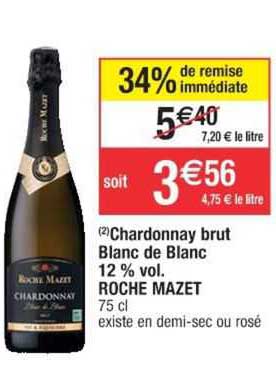 chardonnay brut blanc de blanc 12% vol. roche mazet