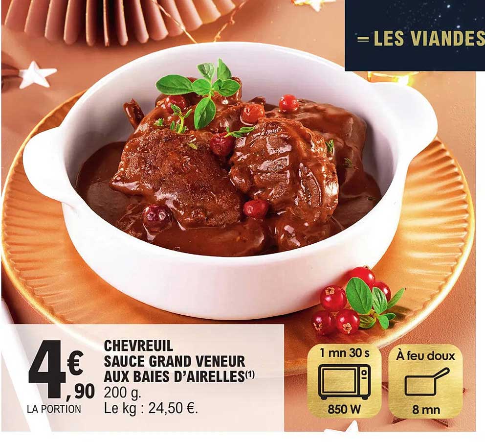 chevreuil sauce grand veneur aux baies d'airelles