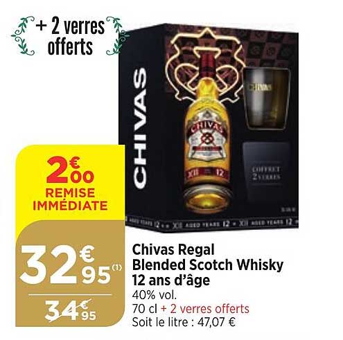 chivas regal blended scotch whisky 12 ans d'âge