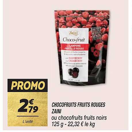 chocofruits fruits rouges zaini