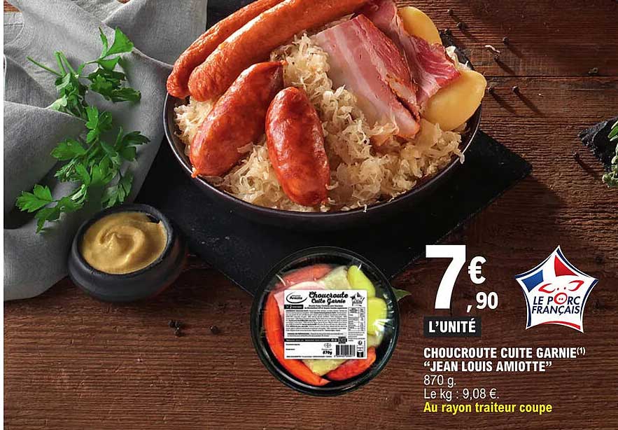 choucroute cuite garnie "jean louis amiotte"
