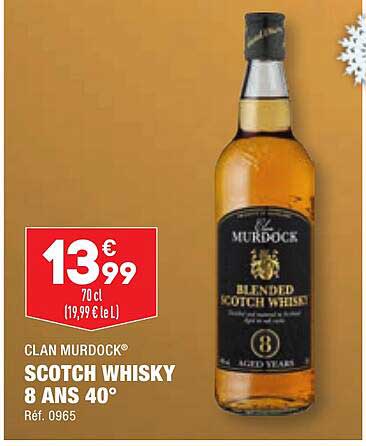 clan murdock scotch whisky 8 ans 40°