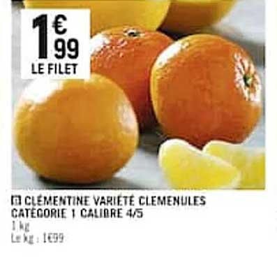 clémentine variété clémenules