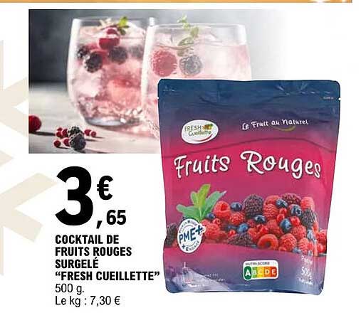 cocktail de fruits rouges surgelé "fresh cueillette"