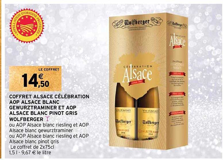 coffret alsace célébration aop alsace blanc gewurztraminer et aop alsace blanc pinot gris wolfberger
