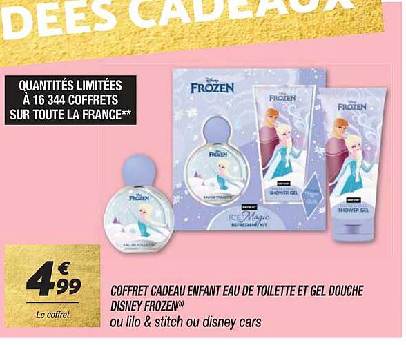 Coffret Cadeau Enfant Eau De Toilette Et Gel Douche Disney Frozen
