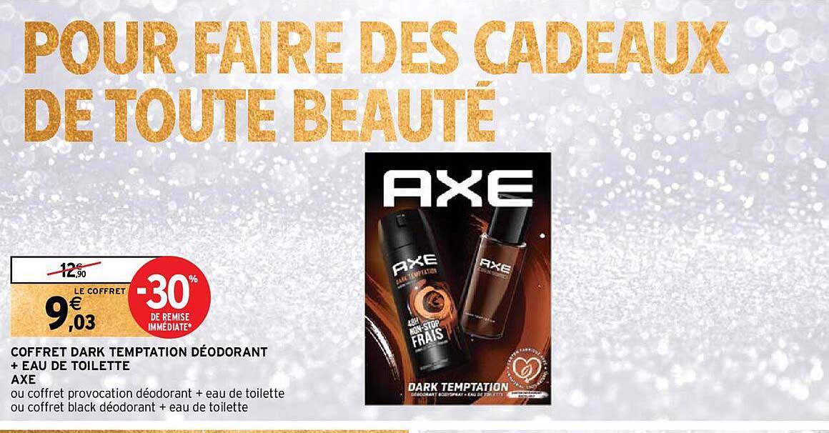 coffret dark temptation déodorant + eau de toilette axe