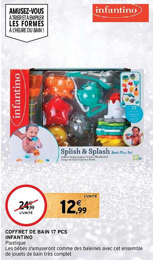 coffret de bain 17 pcs infantino