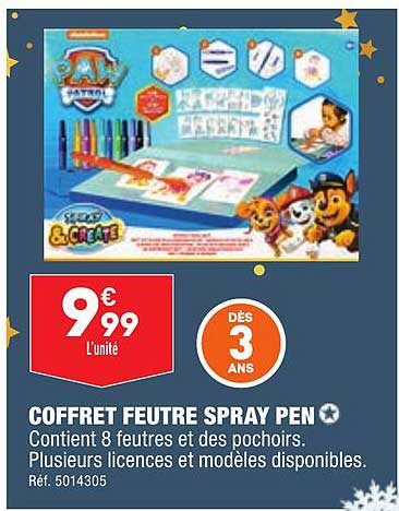 coffret feutre spray pen