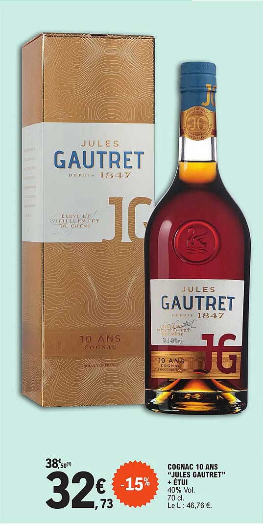 cognac 10 ans "jules gautret" + étui