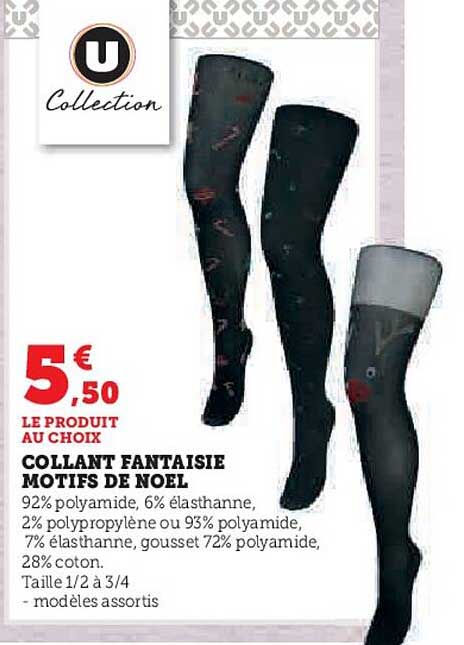 Collant Fantaisie Motifs De Noel