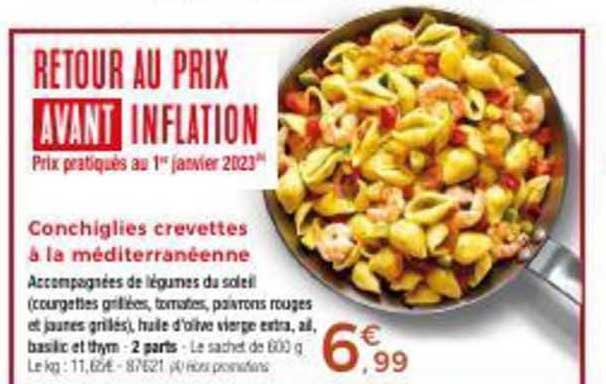 Conchiglies Crevettes à La Méditerranéenne