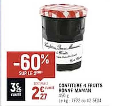 confiture 4 fruits bonne maman