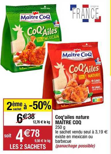 coq'ailes nature maître coq