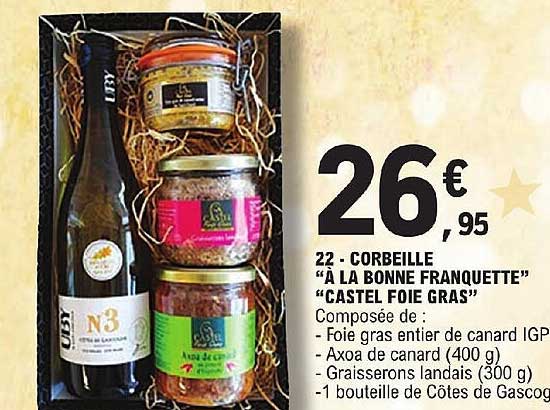 Corbeille "à La Bonne Franquette" "castel Foie Gras"