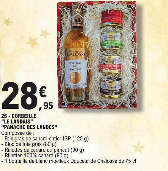 corbeille "le landais" "panache des landes"