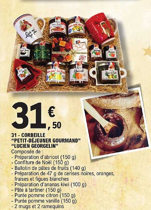 corbeille "petit-déjeuner gourmand" "lucien georgelin"