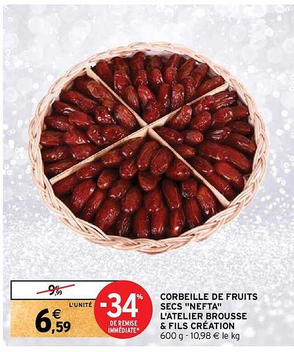 corbeille de fruits secs "nefta" l'atelier brousse & fils création