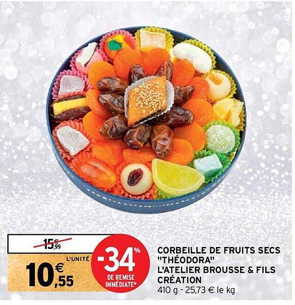 corbeille de fruits secs "théodora" l'atelier brousse & fils création