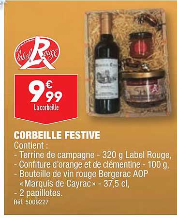 corbeille festive label rouge