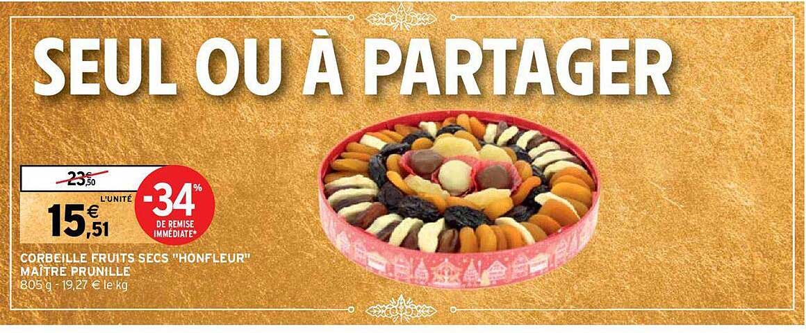 corbeille fruits secs "honfleur" maître prunille