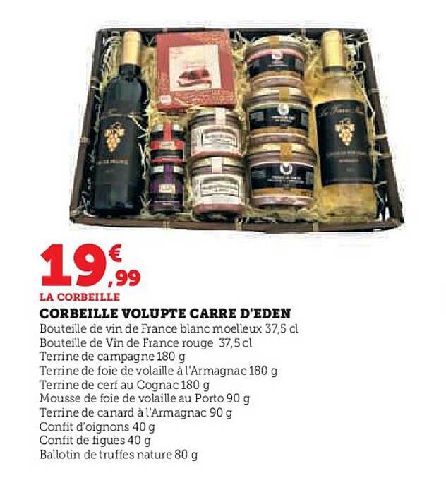 corbeille volupte carre d'eden