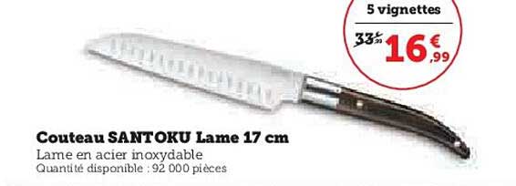 couteau santoku lame 17cm