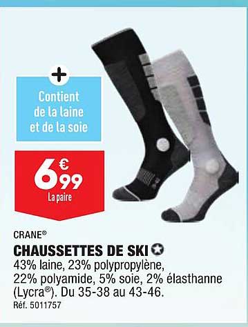 crane chaussettes de ski