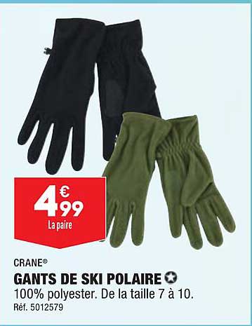 crane gants de ski polaire