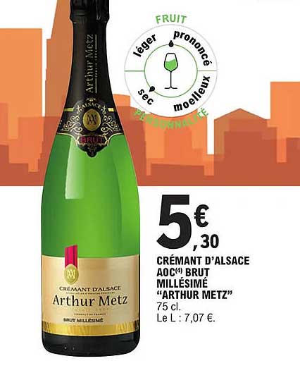 crémant d'alsace aoc brut millésimé "arthur metz"