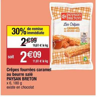 crêpes fourrées caramel au beurre salé paysan breton