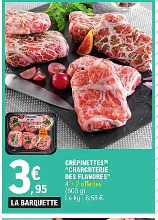 crépinettes "charcuterie des flandres" 4+2 offertes