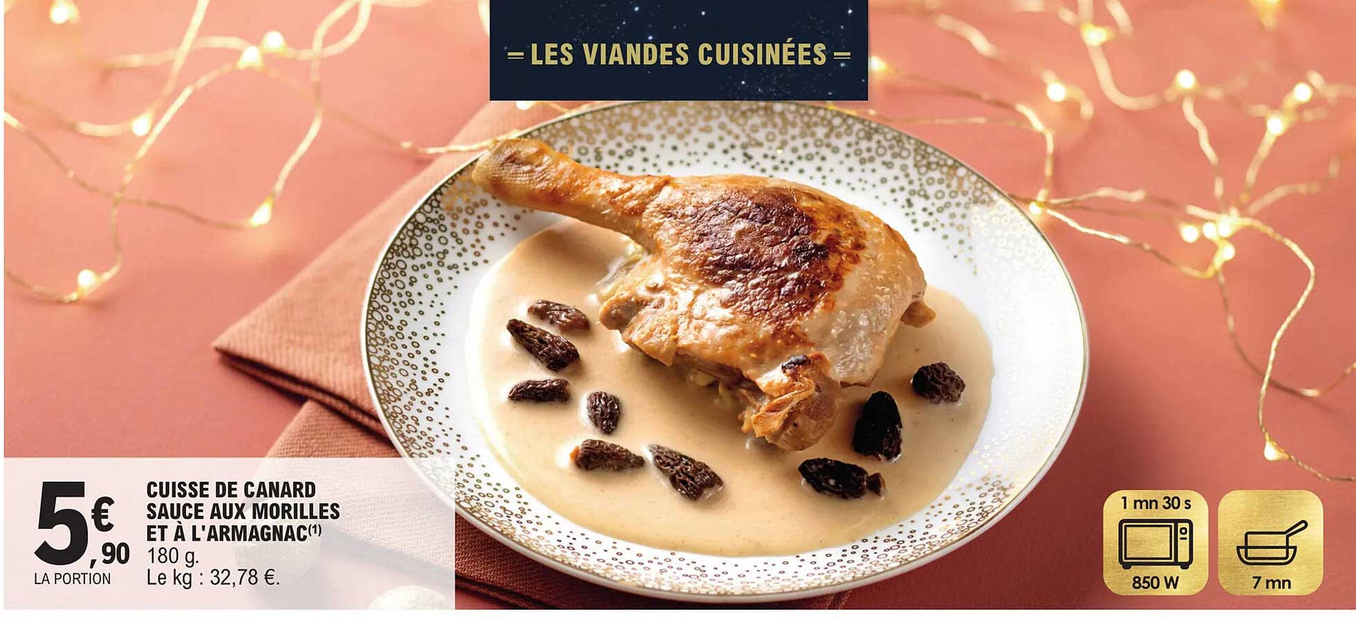 cuisse de canard sauce aux morilles et à l'armagnac