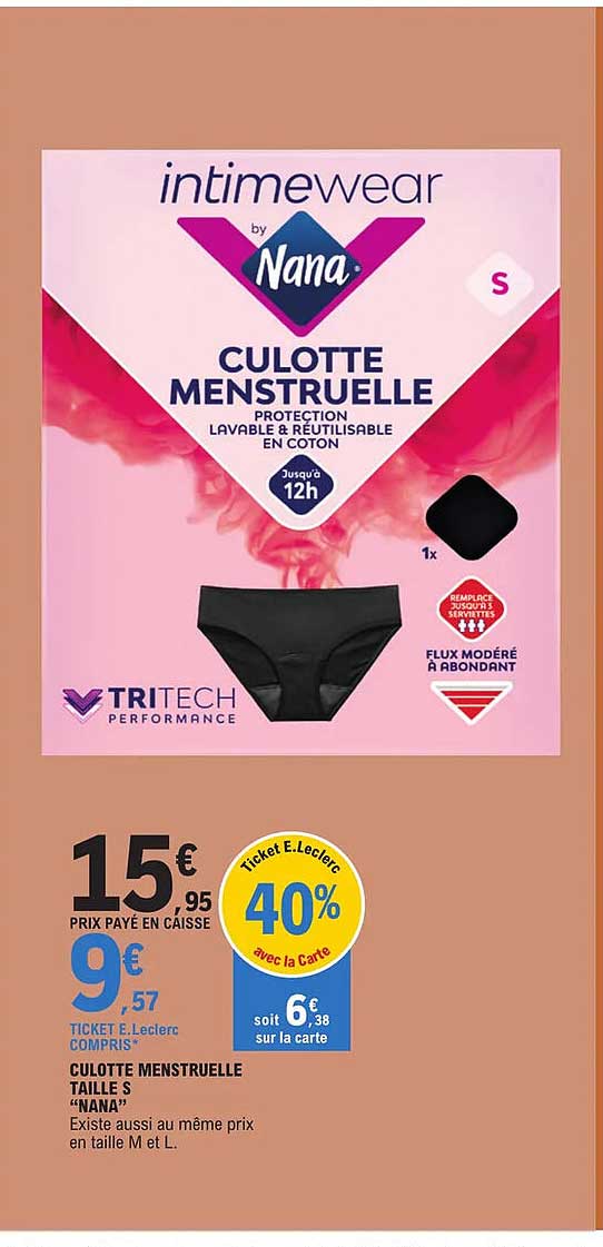 culotte menstruelle taille s "nana"