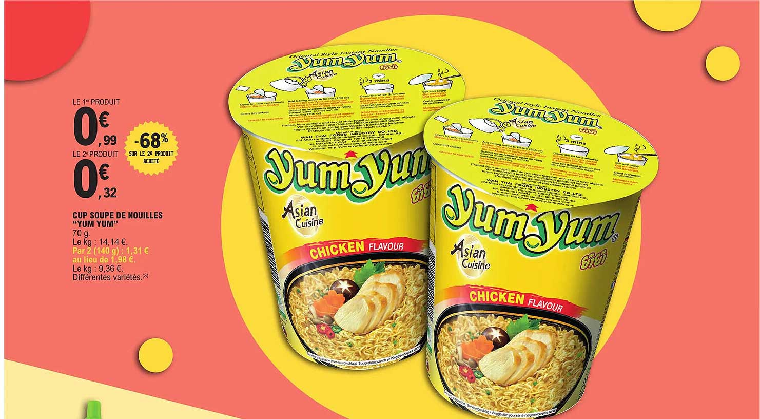 cup soupe de nouilles "yum yum"