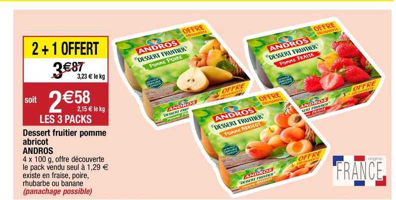 Dessert Fruitier Pomme Abricot Andros