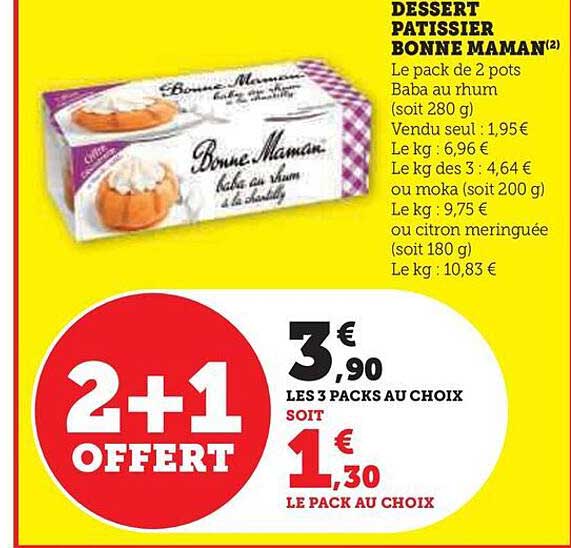 dessert pâtissier bonne maman