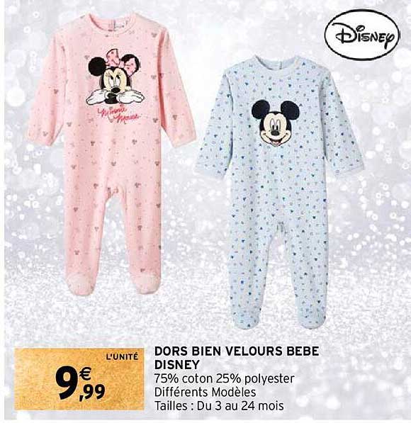 dors bien velours bébé disney