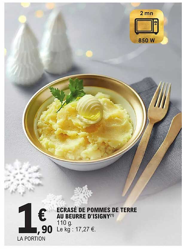 ecrasé de pommes de terre au beurres d'isigny