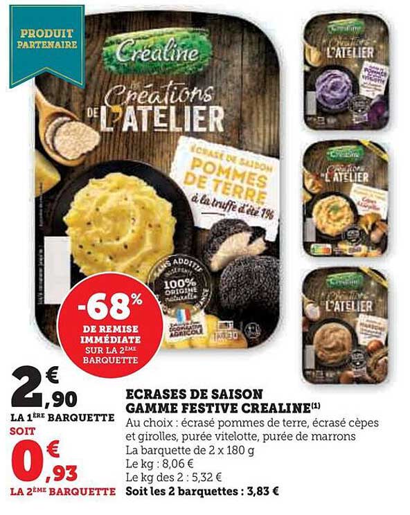 écrasés de saison gamme festive créaline
